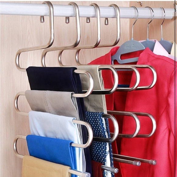 8-Pack Silver Stainless Steel S-Hangers Space-Saving,Closet Organizer - Picture 5 of 6
